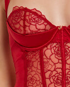 Bellvian™ Rosalie Rouge Strappy Lace Teddy
