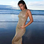 Bellvian™ Sparkle Glitter Bodycon Maxi Dress