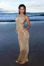 Bellvian™ Sparkle Glitter Bodycon Maxi Dress