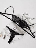 Lace Fairy Embroidery Push-Up Lingerie Set