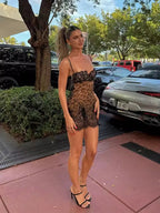 Leopard Lace Allure Mini Dress