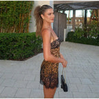 Leopard Lace Allure Mini Dress