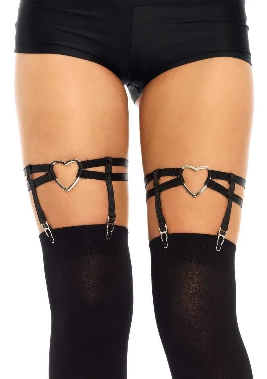 Bellvian™ Dual Strap Garter Suspender with Heart