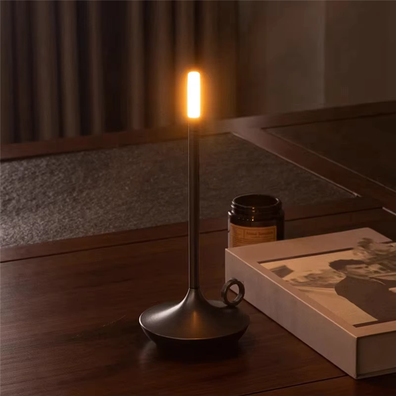 Luxury gold LED table lamp with touch dimmer and elegant metallic finish. Perfect for home office, study, or hotel room decor. Provides warm ambient light with modern minimalist elegance — Bellvian.