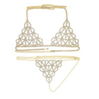 Bellvian™ Rhinestone Heart Set - body chain