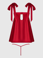 Bellvian™ Rosalie Bridal Satin and Lace Babydoll Set